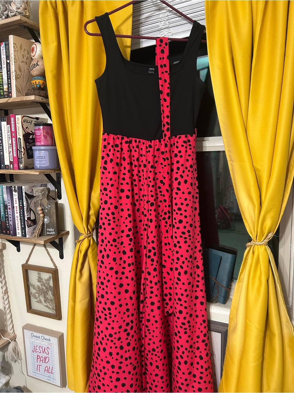Black & Pink Polka Dot women’s romper